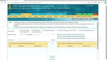 #PFMS EIS : Manage Bill Group