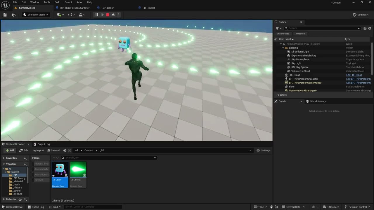 Unreal Engine Spiral Bullet pattern