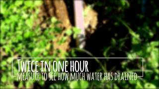 SARA Rain Garden-Percolation (Perc) Test