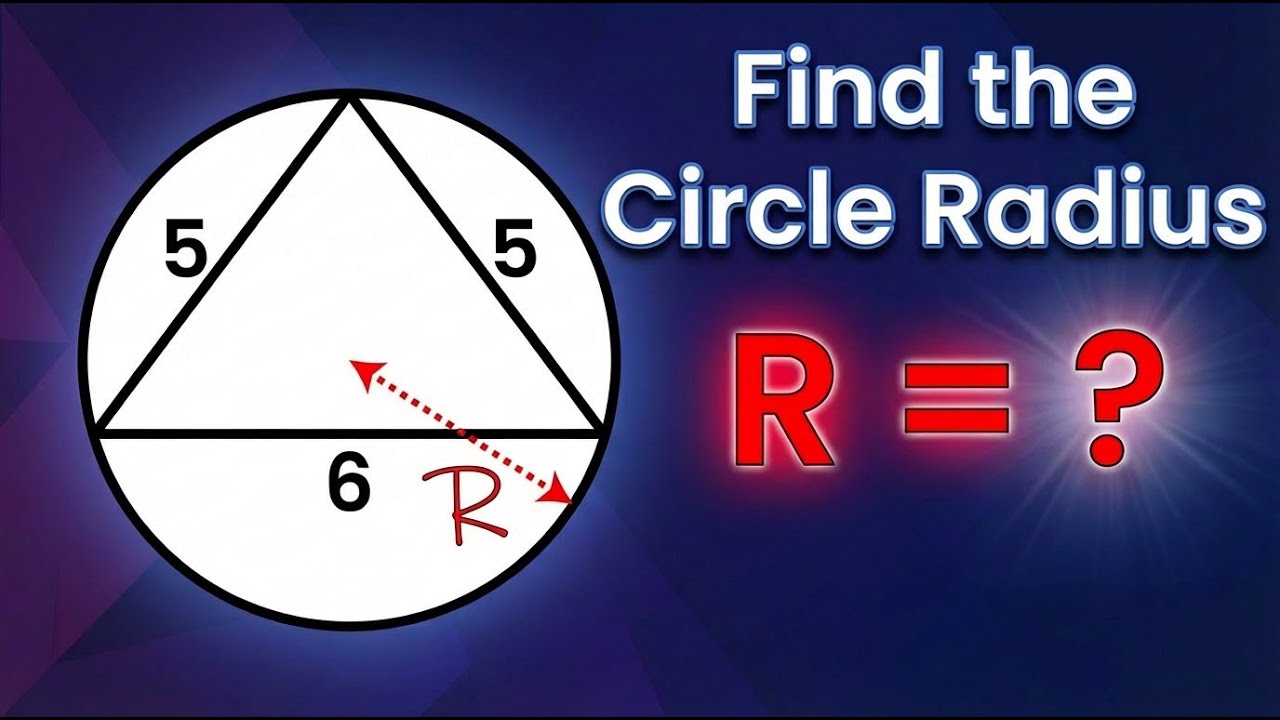 Find the Radius When Only a Triangle is Given - Herons Formula