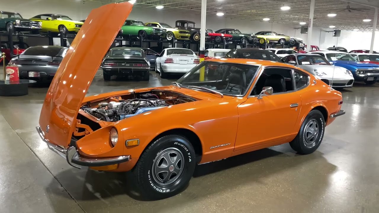 Sunstar 3511 1/18 Ölçek, 1972 Datsun 240Z, Turuncu, Sergilemeye Hazır Metal Arab