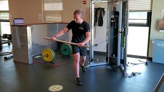 Cable (Bar) Split Stance (Inside Leg Forward) Spinal Rotation