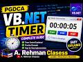 PGDCA VB.NET Timer Control Program | Full Practical Demo