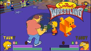 DuckStation 0.1-3187 | The Simpsons Wrestling 4K UHD | PS1 Emulator Gameplay