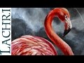 Flamingo acrylic painting - Time Lapse Demo by Lachri