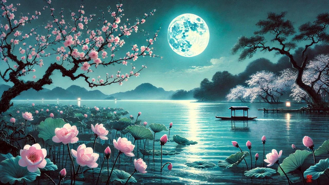 🌿月夜 MOON NIGHT | 情緒療癒⭐|竹笛·古箏·二胡·古琴 | Soulful Guzheng Relaxing Chinese Music | Zen Melodies #music