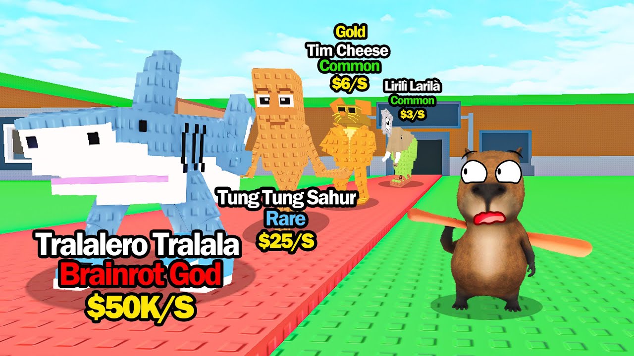 ROUBEI OS BRAINROT MAIS BURRO DO ROBLOX kkkkk 🤣🤣🤣