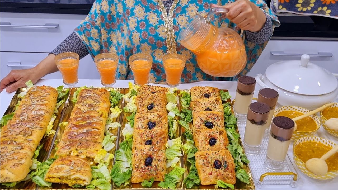 غتحماقو عليهم⁉️😱مسمن معمر مورق مقرمش حسن من ورقة البسطيلة مع فطائر خطيرين وتحلية راقية وعصير اقتصادي