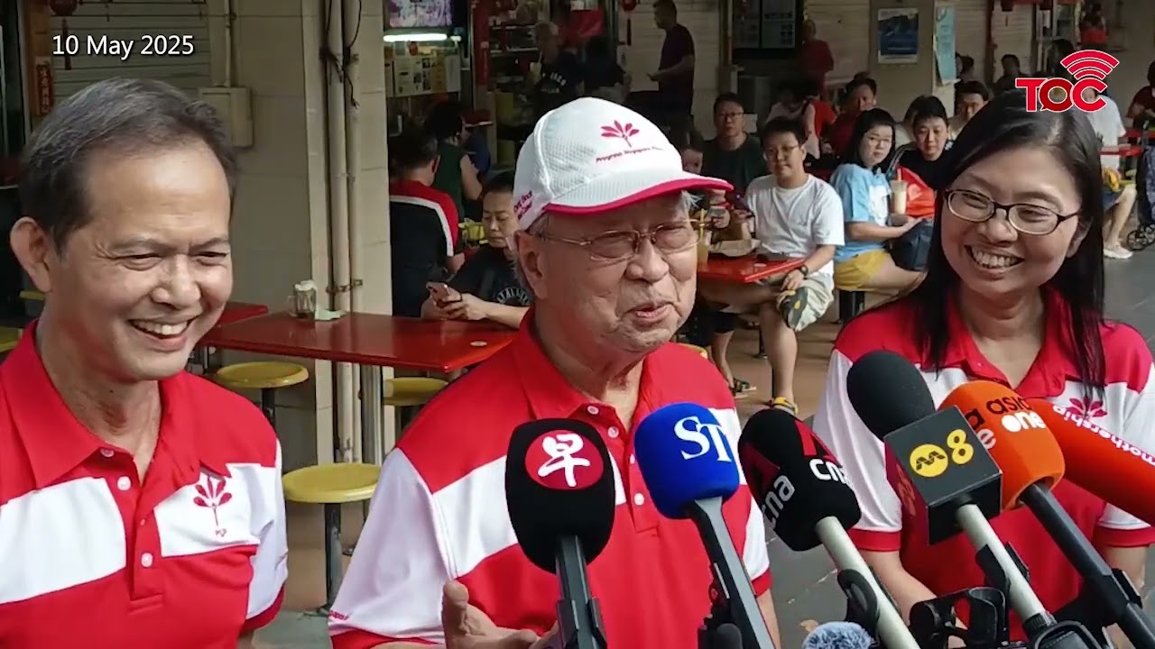 Progress Singapore Party leaders express gratitude to supporters at West Coast Market after GE2025