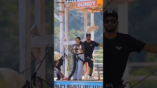 bungee jumping in rishikesh 😭🤩 himalyan bugee jumping rishikesh#shorts #viral #trending