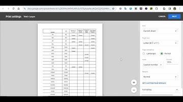 How to print the data from your Google Spreadsheet on one page.