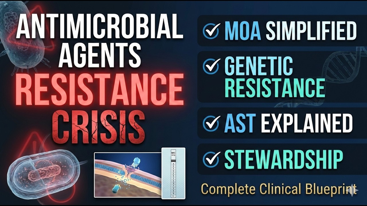 Antimicrobial Agents Masterclass: MOA, Resistance & AST Simplified for Medicos #education #science