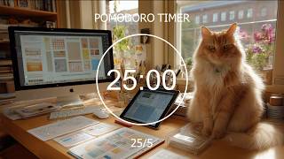 ADHD 25/5 Pomodoro 🍅☕ Morning Ambience + Lofi Music 🎧 No Distraction - Focus Time