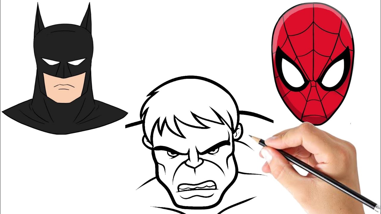 Easy super heros drawing /Avengers drawing /Marvel - YouTube