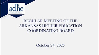 AHECB Quarterly Board Meeting, October 24, 2025