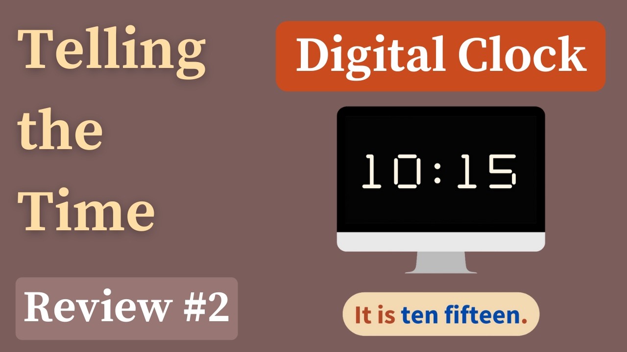 Review 2 - Telling the Time in English ( Digital Clock )