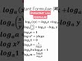 log formulae