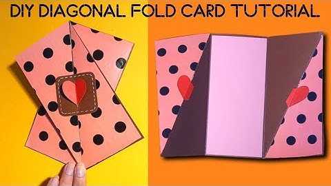 DIY Diagonal Fold Card-Tutorial-How to make easy Scrapbook Card #artvalley #DIY #Card