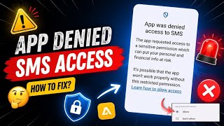 App Was Denied Access To SMS || Phonpe SMS Permission Denied Problem Fix 💯✅
