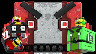 Square Pacman Vs Square Red Robot