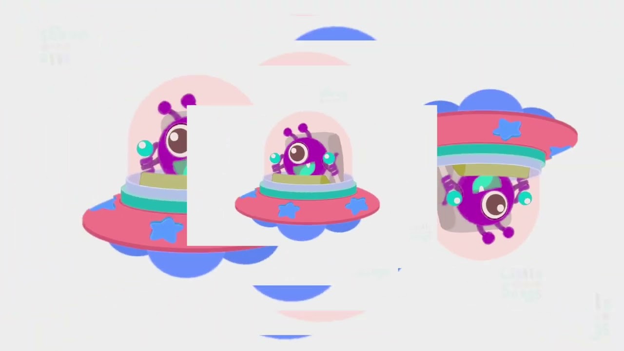 An alien flies out the clock Hickory Dickory dock