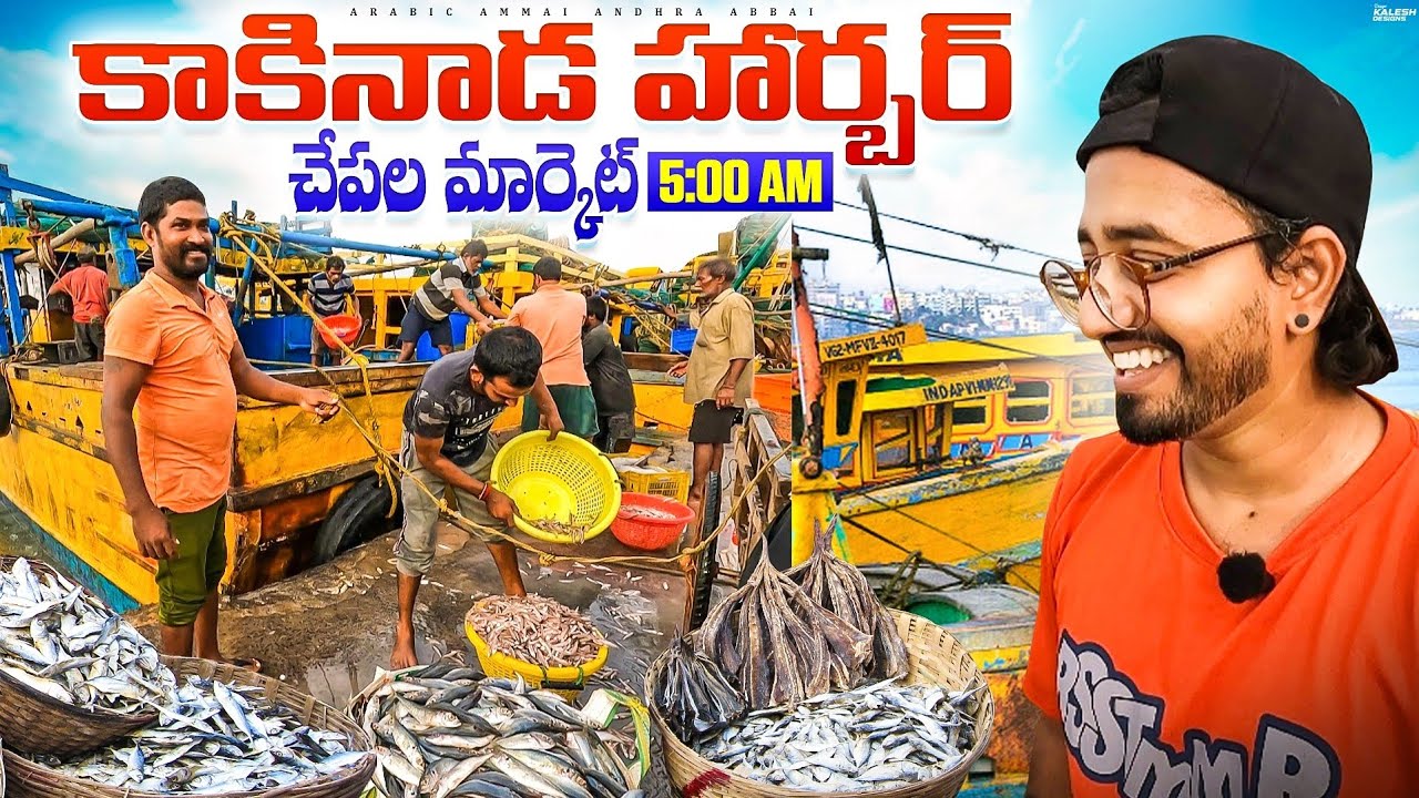 కాకినాడ చేపల మార్కెట్ || Kakinada Harbour_Fish Market || 4K ||