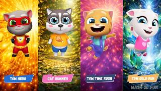 Crazy Run Game Battle🔥| Cat Run 🆚 Gold Run🆚Tom Hero 🆚tom time |Mash 3d fun |🎯Who Will Win ? | Gaming screenshot 4
