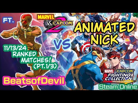 MvC2 Beatsofdevil vs Animated Nick (Dhalsim & mixed tier Ranked matches)11/13/24 pt.1/3 Steam Online