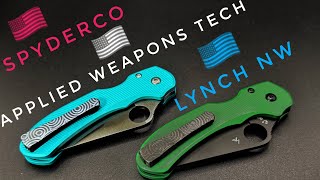 Customizing 2 Spyderco Para 3 LW Knives + AWT Scales + LynchNW Modular Clips