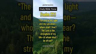 Bible Verse of the Day || Daily Bible Verse || Psalm 27:1 #biblereading #niv #godsword