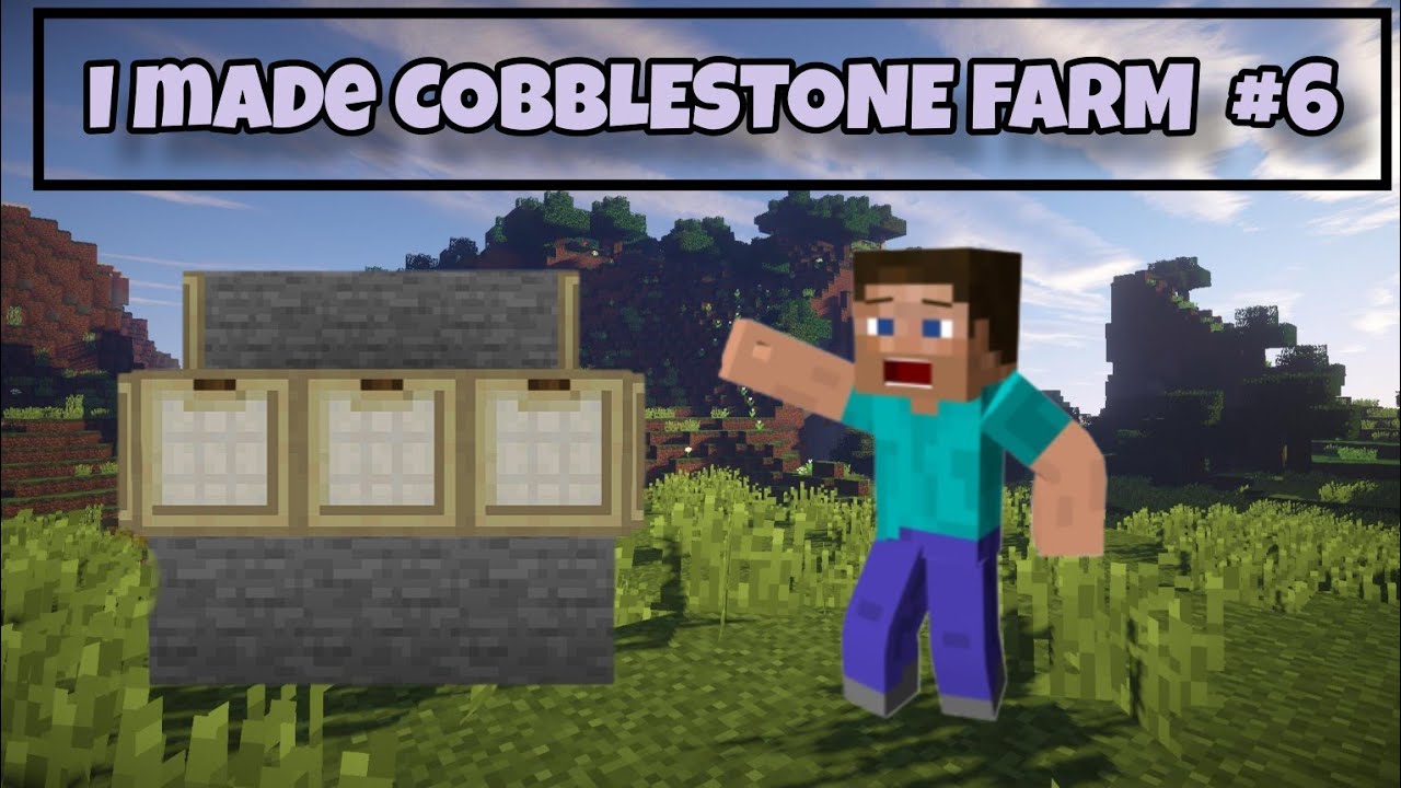 I MADE A COBBLESTONE FARM IN MINECRAFT #6 - YouTube