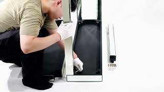 Modern Mirrored Crushed Diamond Console Table with Storage Shelf