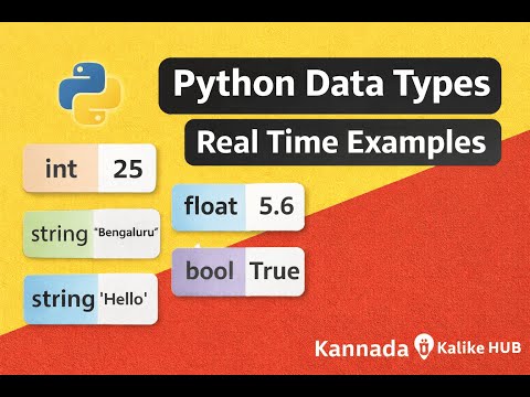 What are Data Types in Python?? | Real-Time Examples in Kannada