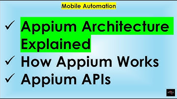 How Appium works | Appium architecture explained | Appium APIs