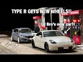 My 2021 Honda Civic Type R gets some new SHOES! | 57CR Rays Gramlights w\ Chasing J’s titanium Lugs!