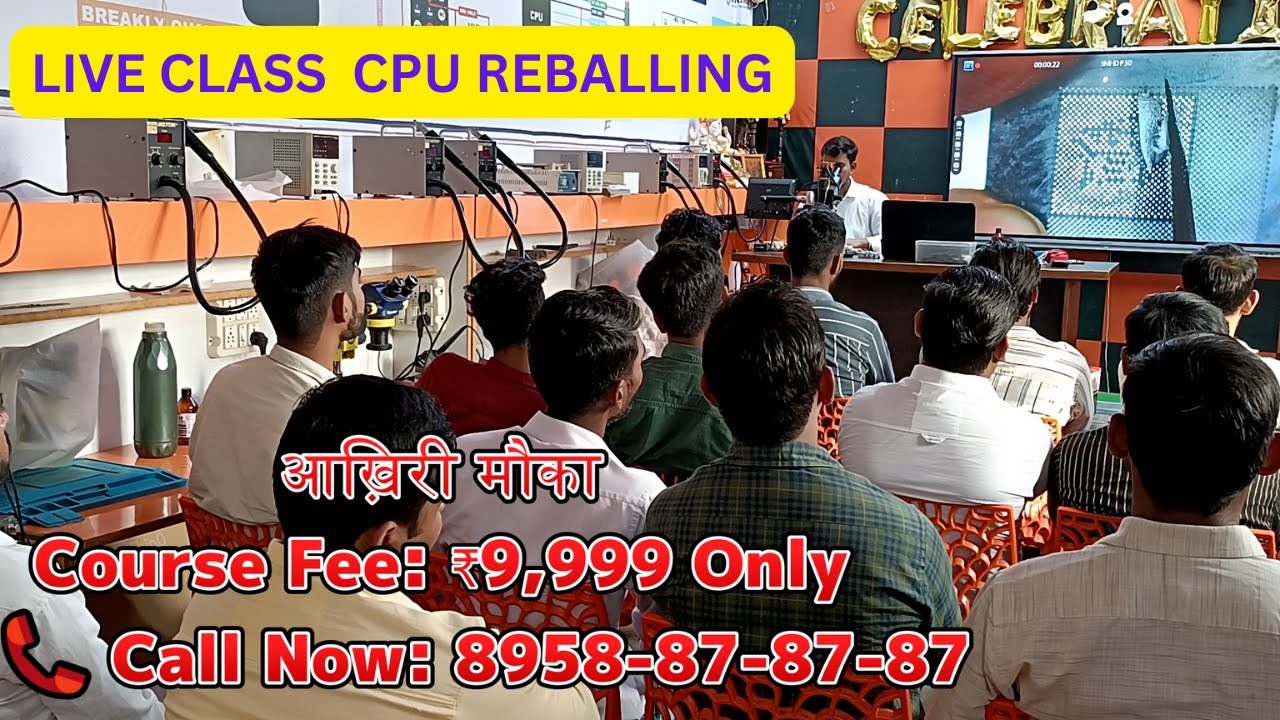 Cpu Reballing Class CPU Reballing Live Class | Step By Step Practical Training | GK ...