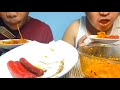 Asmr samyang original spicy fire noodles with spicy chilies  hotdogs  fried eggs
