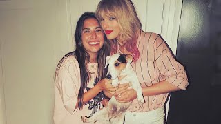 Taylor Swift liking dogs for 4 minutes straight