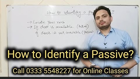 How to Identify a Passive Voice? | By Syed Ali Raza Kazmi