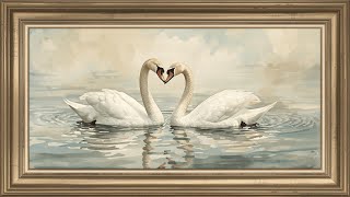 4K Calm Swan Wallpaper  | 2 Hour Peaceful Lake Scene | Relaxing Aesthetic Art for TV & Home screenshot 5