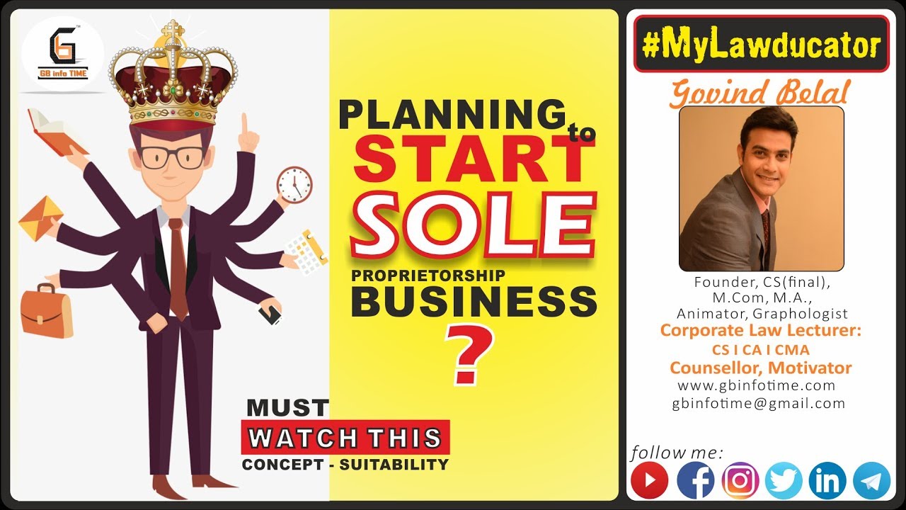 Sole Proprietorship Forms of Business Organization in Hindi English