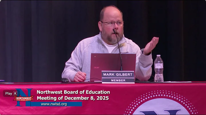 Northwest Board of Education Meeting of December 8, 2025