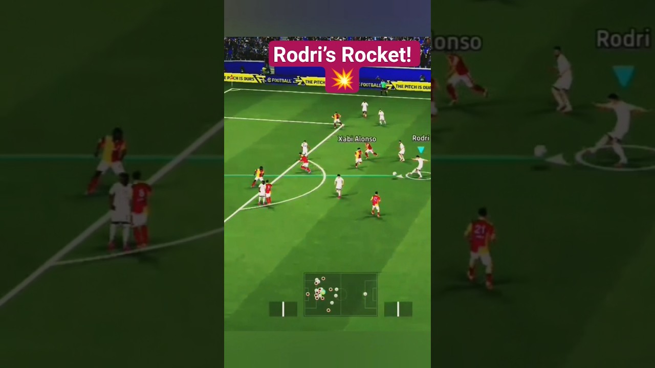 Rodri unleashes a thunderbolt!💥 Watch this power strike in eFootball! 