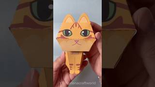 DIY Cat 3D Papercraft 🐈 #diy #3d #papercraft