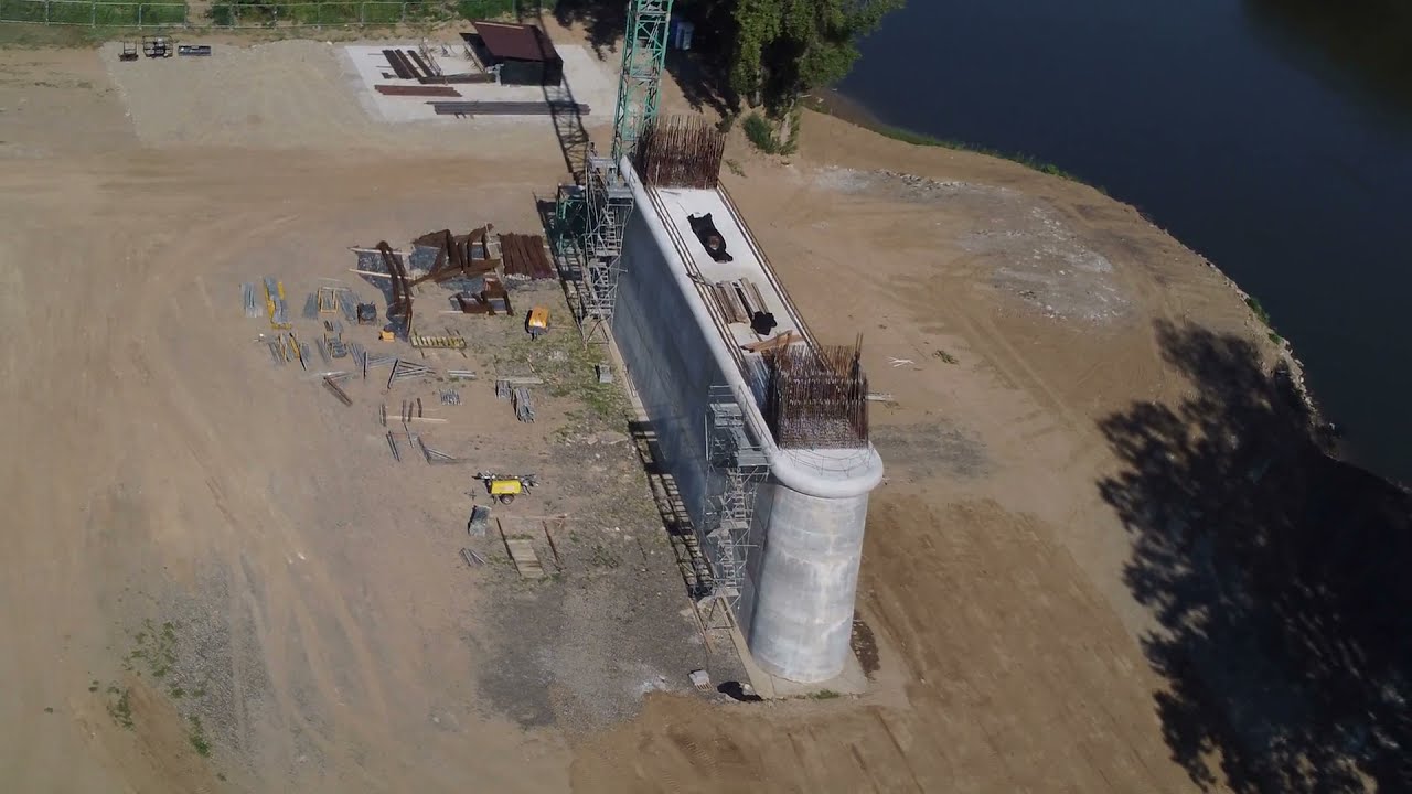 Podul nou in constructie Satu-Mare peste Somes