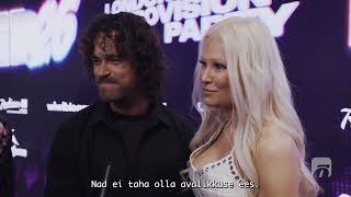 Eurovisioni eelpidu Londonis: Linda Lampenius ja Pete Parkkonen Soomest