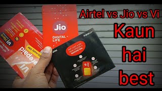 Airtel vs Jio vs Vi kaun hai sab se best comparison video #comparison_video #comparison