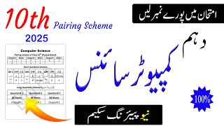 10th Class Computer Science Pairing Scheme 2025 | New Paper Scheme & Chapter Weightage