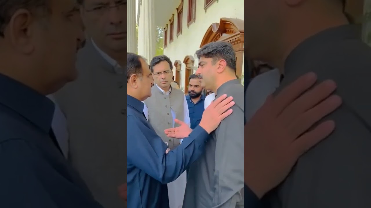 Chaudhry Moonis Elahi with Ex CM Punjab Usman Buzdar 