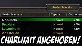 Mit Prepatch: Blizzard hebt das Limit an Charakteren pro Account mit Patch 10.0 an